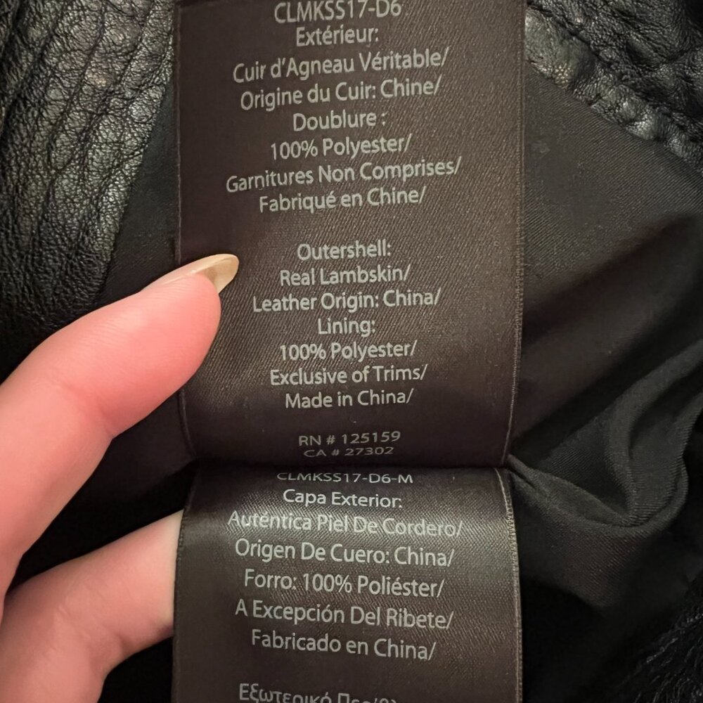 MACKAGE FOR ARITZIA Exclusive Rumer Pebbled Lambskin Leather Moto Jacket  - XXXS - Picture 11 of 12